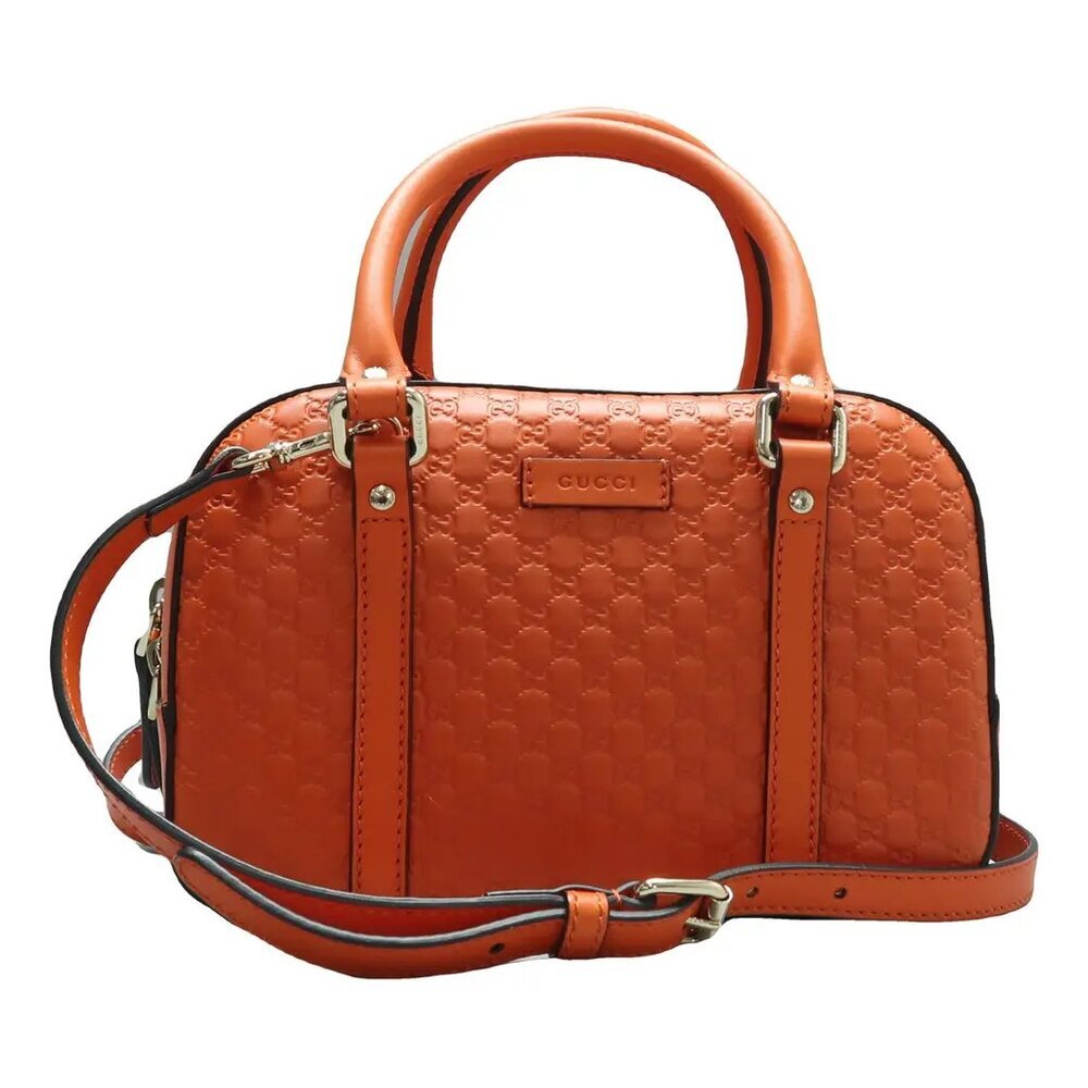 GUCCI Orange Leather Satchel 665-060525